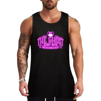 Нова розова неонова риза с класически логото Ghost Story Guys, мъжки жилетки, мъжки фитнес зала