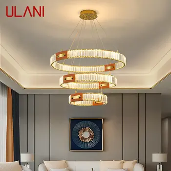 Окачен лампа ULANI Nordic Crystal Led Modern Creative Ring Light Луксозен полилей за хол, трапезария, интериор на вили