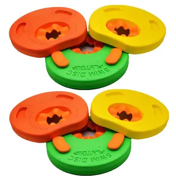 Пенные дискове за плуване, 6 бр./компл., Плаващи дискове за плуване, Кръгове за упражнения по плуване, Плаващи ръкави, превръзки за плуване за деца