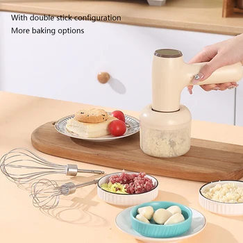 Ръчно кухненски робот, мощна многофункционална безжична мелачка, USB Акумулаторна машина за мелене на зеленчуци, месо, чили, джинджифил