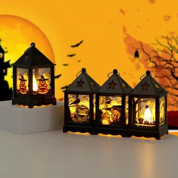 Светлина атмосфера на Хелоуин Led Свещ Зловещо Реалистичен готин дизайн, с Дръжки с Декорация Хелоуин Ужас Светлина