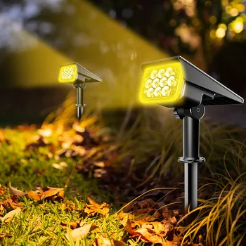 Слънчеви прожектори излъчват led външни непромокаеми градински градински фенери, вградени градински лампи, точка тела със заземяване