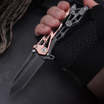 Стръмен Сгъваем джобен нож С клипс Уникални Механични режещи ножове с ЦПУ За оцеляване на открито, Самозащита, Тактически Ловни Ножове
