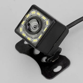 Универсална автомобилна камера за обратно виждане 12V 12 LED, Водоустойчива камера за задно виждане за паркиране с кабел, подходящ за Dodge Ram