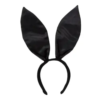 Черна превръзка на главата с заячьими уши, превръзка на главата с заячьими уши за маскарадного костюм за cosplay