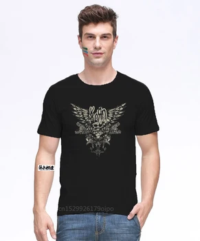 Черна тениска Korn Skull Wings за момичета-юноши, Нов мърч на групата, тениска на заказ10